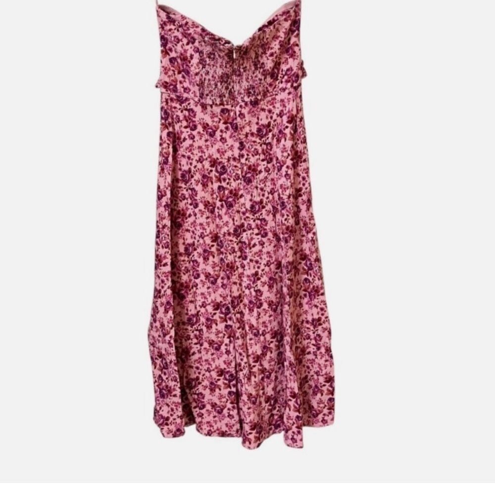 Trixxi Pink Floral Strapless Dress - Picture 3 of 11